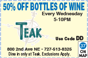 Special Coupon Offer for Teak St Pete